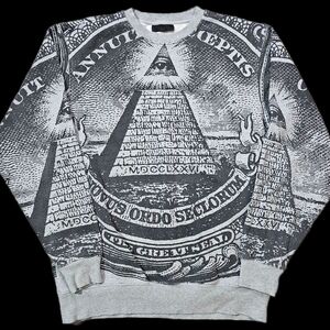 Black Scale ASAP Rocky Gray Graphic Crewneck Sweater